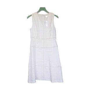 [NWT] Ann Taylor Petite Cutout Flare Dress, White, Size 2P